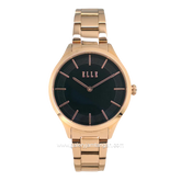 ELLE EL006-1RG03-B12 Rosegold Dial Black Stainless Steel